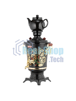Самовар Centek CT-0093 черный/хохлома