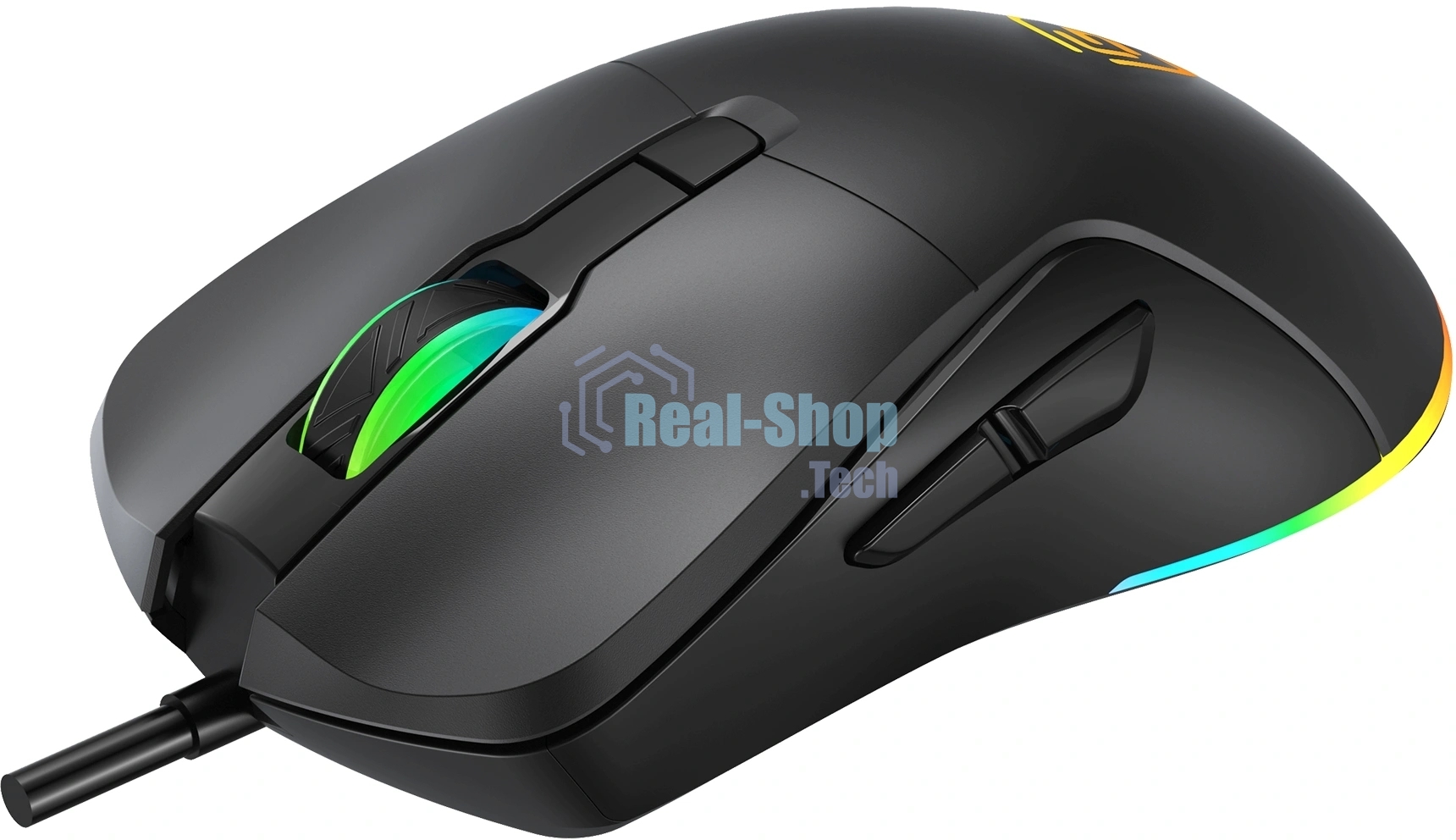 Мышь проводная Oklick 750G черный, 7200 dpi, USB, кнопки - 5