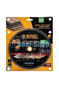 Пильный диск по ламинату Denzel ф250 х 30 мм, 80 зубьев 733877