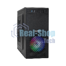 Компьютерный корпус Minitower ExeGate mEVO-7807-XP400 (mATX, БП XP400 с вент. 12см, 1*USB+1*USB 3.0, черный, 1 вент. 12см с RGb подсветкой)