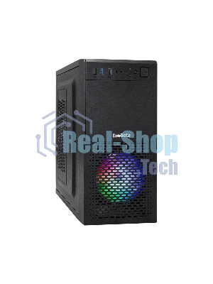 Компьютерный корпус Minitower ExeGate mEVO-7807-XP400 (mATX, БП XP400 с вент. 12см, 1*USB+1*USB 3.0, черный, 1 вент. 12см с RGb подсветкой)