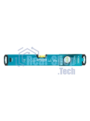 Уровень Gross 33650 алюминиевый, магнит., фрезерованный, 2 глазка, 0,5 мм/м, 400 мм