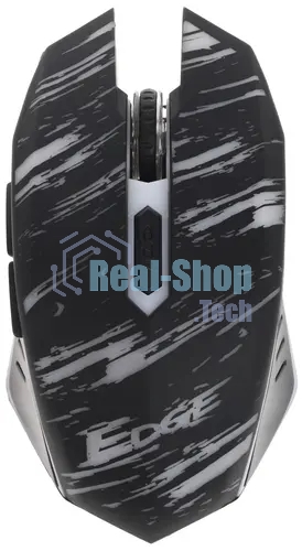 Мышь беспроводная Qumo Edge M17 черный, 2400 dpi, радиоканал, USB, кнопки - 6