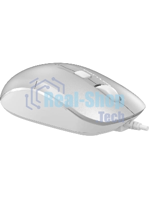 Мышь проводная A4Tech Fstyler FM26S серебристый/белый, 1600 dpi, USB, кнопки - 4