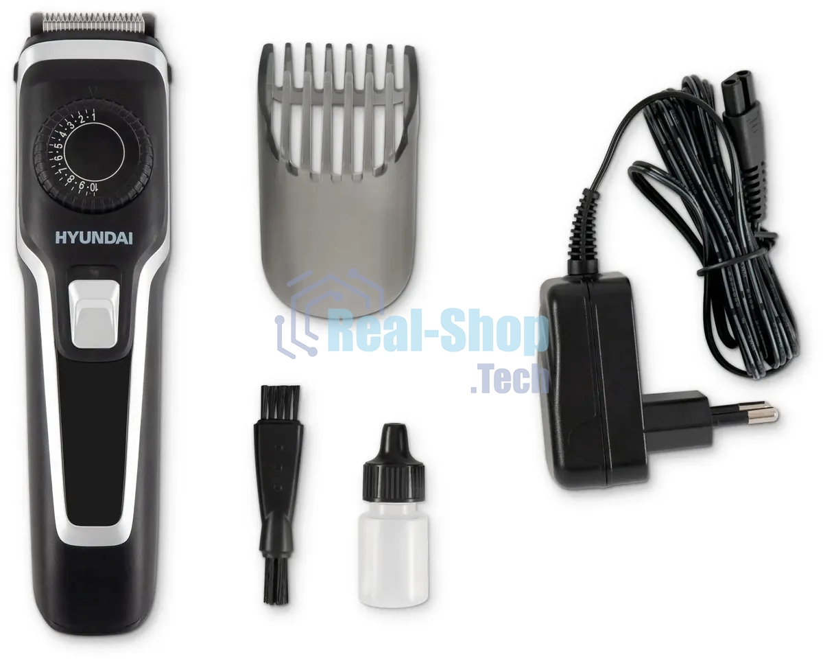 Машинка для стрижки Hyundai H-HC7127 черный 5Вт (насадок в компл:1шт)