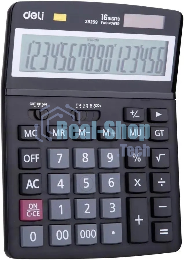 Калькулятор настольный Deli E39259 черный 16-разр.