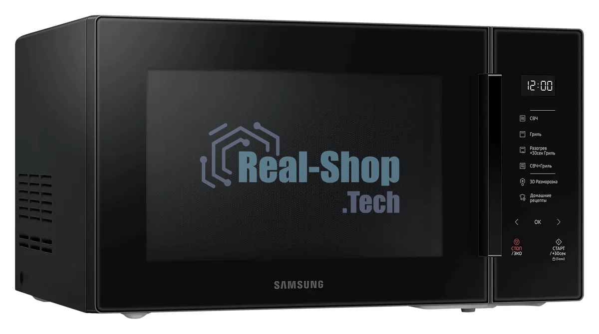 Микроволновая печь Samsung MG30T5018AK/BW черный, 30 л, 900 Вт, переключатели - сенсор