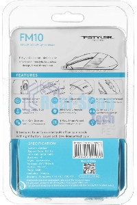 Мышь проводная A4Tech Fstyler FM10 черный/оранжевый, 1600 dpi, USB, кнопки - 4