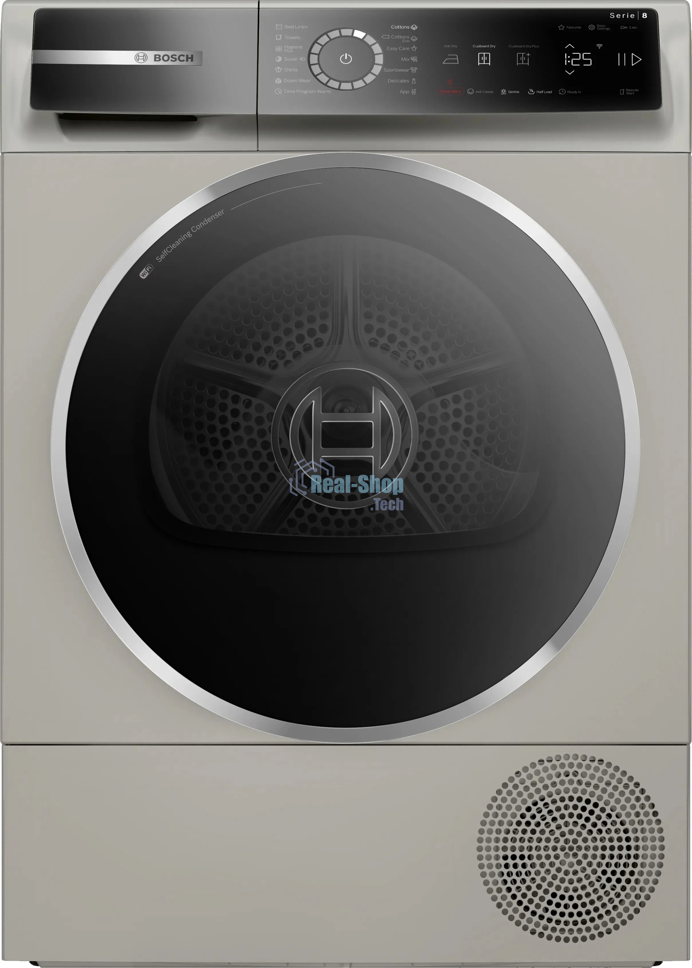 Сушильная машина Bosch WQB245BXME серый, 9 кг, сушка - конденсационная, программ - 14, 59.8 x 84.2 x 66.2 см