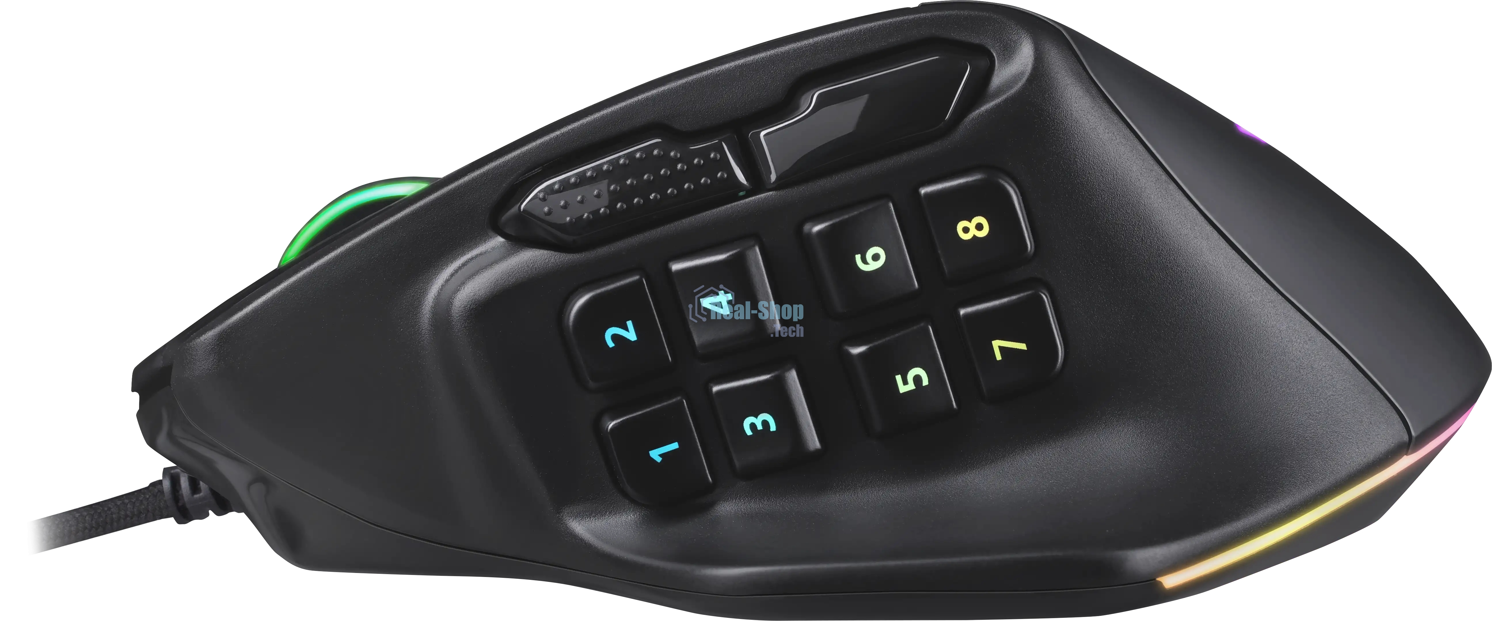 Мышь проводная REDRAGON Aatrox черный, 12400 dpi, USB, кнопки - 15