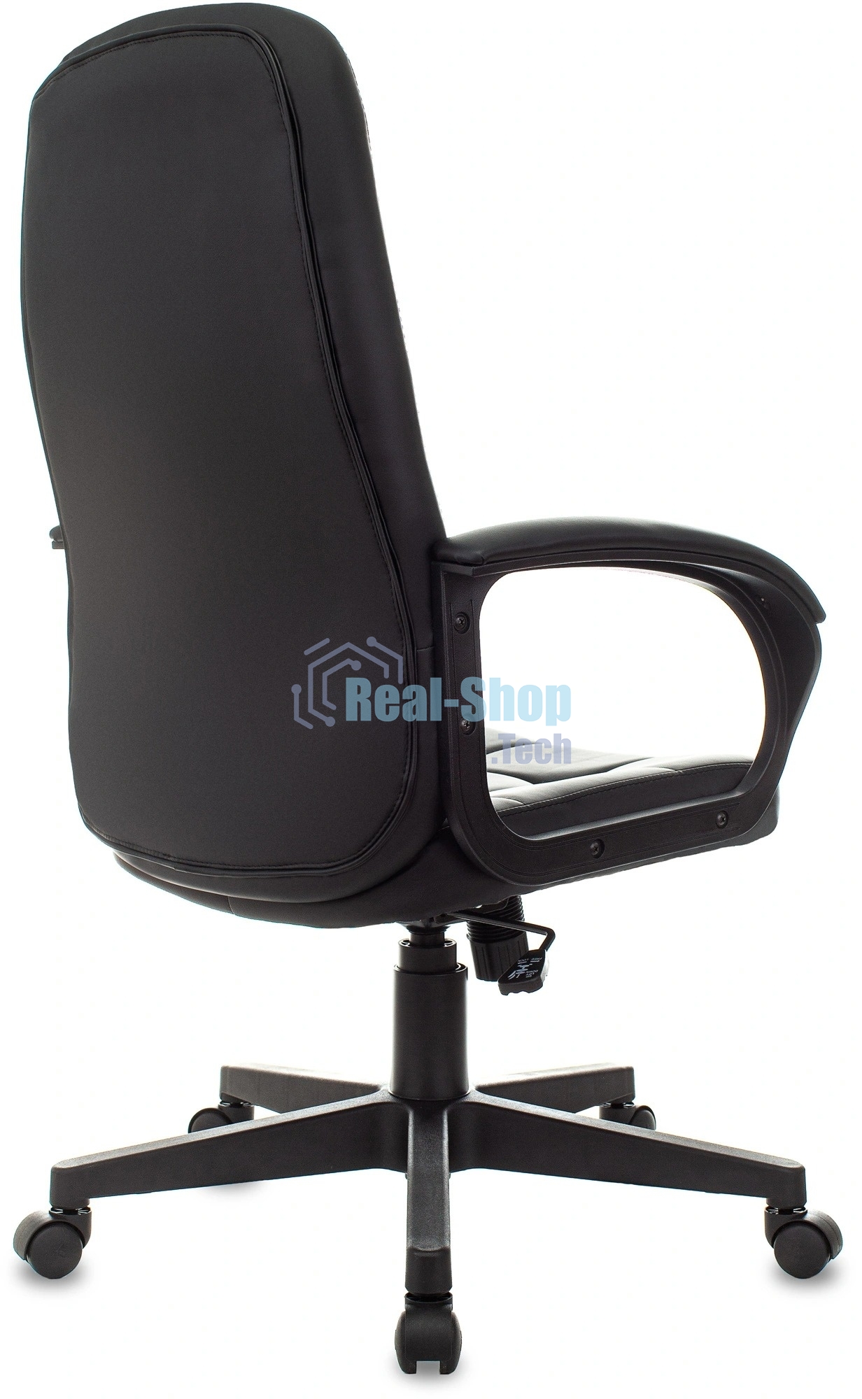 Кресло руководителя Бюрократ CH 002 черный, эко.кожа, крестов. пластик