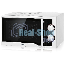Микроволновая печь BBK 20MWS-712M/WB белый, 20 л, 700 Вт, переключатели - поворотный механизм