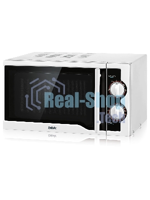 Микроволновая печь BBK 20MWS-712M/WB белый, 20 л, 700 Вт, переключатели - поворотный механизм