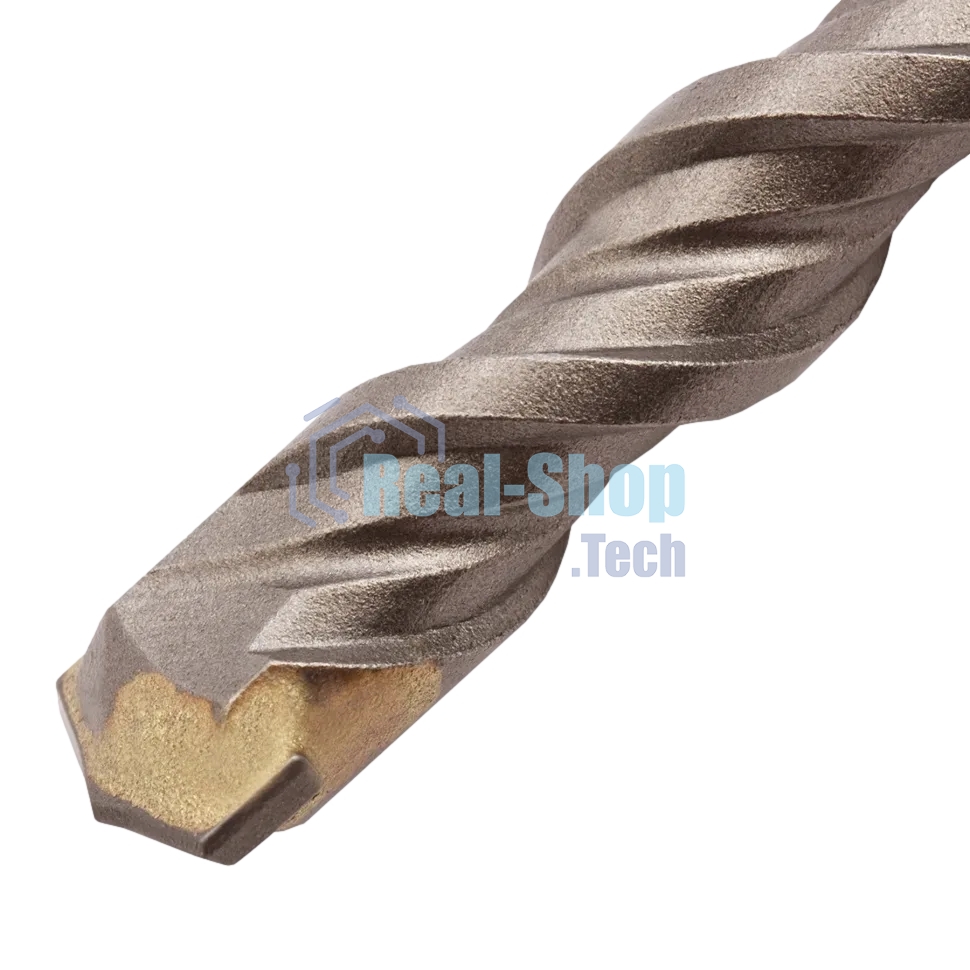 Бур по бетону Denzel двойная спираль, Cobalt W-tip, 12x210 мм, SDS PLUS