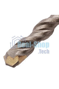 Бур по бетону Denzel двойная спираль, Cobalt W-tip, 12x210 мм, SDS PLUS