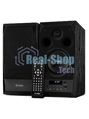 Акустическая система 2.0 SVEN MC-10, чёрный, мощность 2x25Вт (RMS), FM-тюнер, USB/microSD, дисплей, пульт ДУ, Bluetooth SVEN MC-10, чёрный, акустическая система 2.0, мощность 2x25Вт (RMS), FM-тюнер, USB/microSD, дисплей, пульт ДУ, Bluetooth