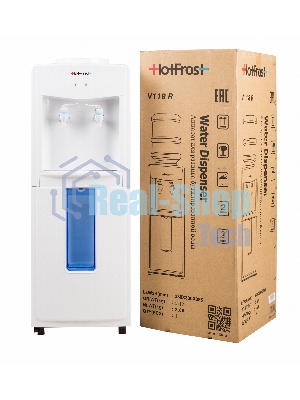 Кулер для воды Hotfrost V118R, верхняя загрузка, без нагрева, без охлаждения, белый