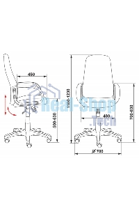 Кресло руководителя Бюрократ CH-808AXSN/Or-16 черный Or-16 искусственная кожа