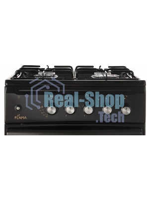 Плита газовая Flama N FG 24237 B коричневый, конфорок 4 газовых, духовка 50 л, 50 см x 85 см x 60 см