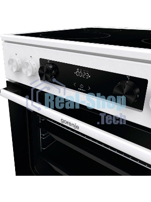 Плита электрическая Gorenje GEC6C40WD белый, конфорок 4 электрических, духовка 71 л, 60 см x 85 см x 60 см