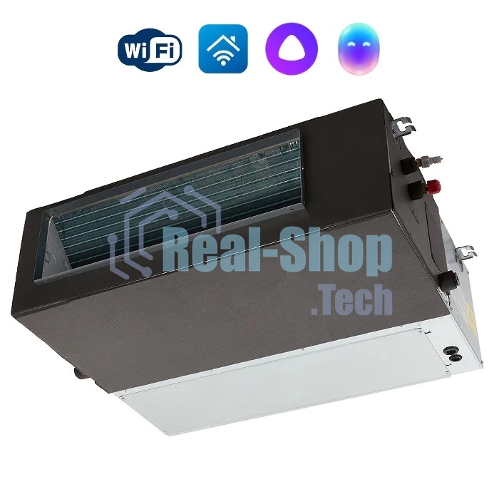 Внутренний блок сплит-системы канального типа Ballu BLC_D/in-60HN1_21Y 60000 BTU, 160 м², 45 дБ, охлаждение, обогрев, осушение, серый