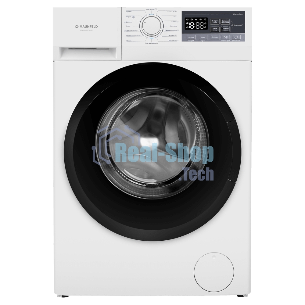 Стиральная машина Maunfeld MFWM148STWH02 белая, загрузка фронтальная 8кг, 1400 об/мин., класс: A+++