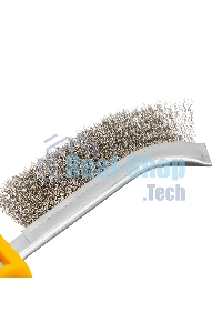 Щетка металлическая Denzel с пластмассовой ручкой, нержавеющая проволока