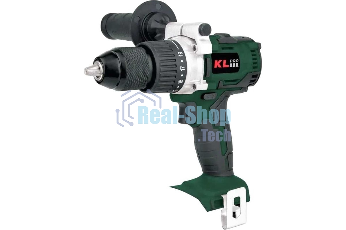 Профессиональный бесщеточный шуруповерт аккумуляторный Klpro KLNM18B-00 (18В, без ЗУ и АКБ, 60Нм, 2 скорости, 20-ступений к/м, подсветка,в кейсе)