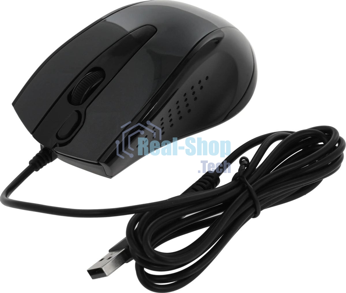 Мышь проводная A4Tech N-500FS черный, 1200 dpi, USB, кнопки - 4