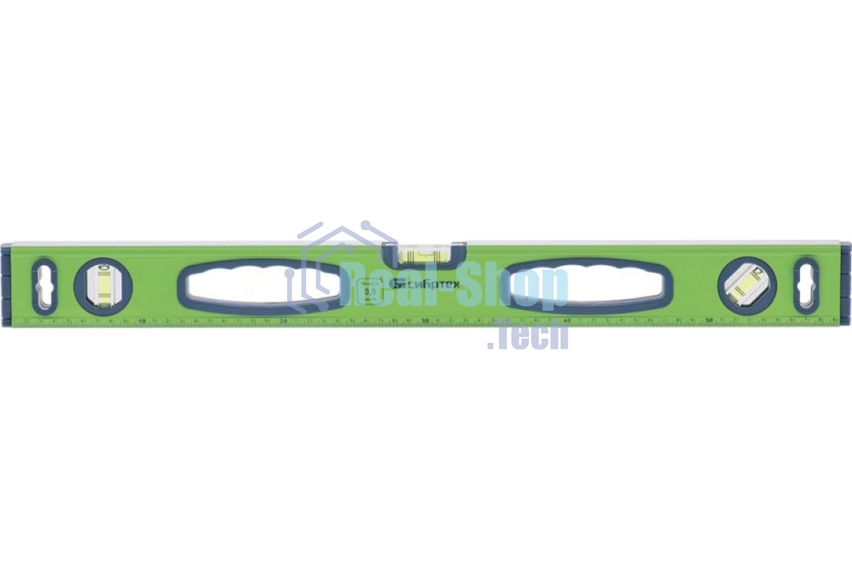 Уровень Сибртех алюминиевый УСМ-0,5-2000, фрезерованный, 3 глазка 34121