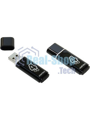Флешка USB Smartbuy R/W USB 4Gb Glossy series черный SB4GbGS-K