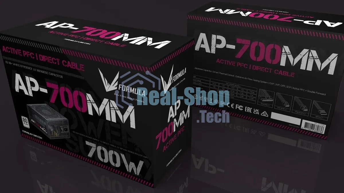 Блок питания Aerocool/Formula ATX 700W AP-700ММ 80 PLUS WHITE (20+4pin) APFC 120мм fan 6xSATA RTL