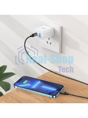 Кабель Hoco X89 Wind iP USB Type-C (m)-Lightning (m) 1м черный коробка