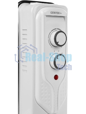 Масляный обогреватель Centek CT-6206 (9 секций), белый, 1000/1500/2000 Вт, 20 м2, 3 режима, термостат