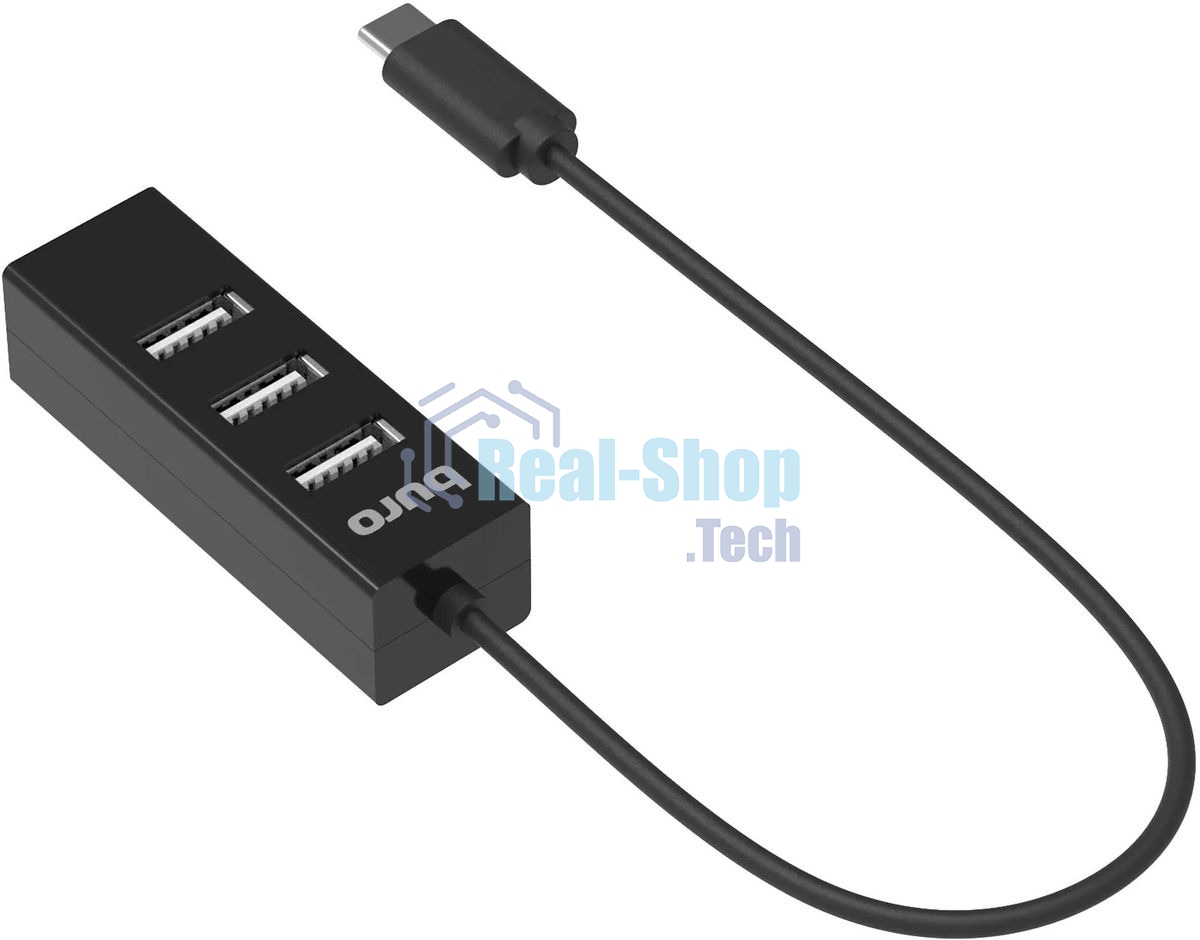 Разветвитель USB-C Buro BPH-C-1906 4порт. черный
