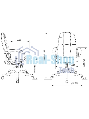 Кресло Бюрократ CH 002 черный, экокожа