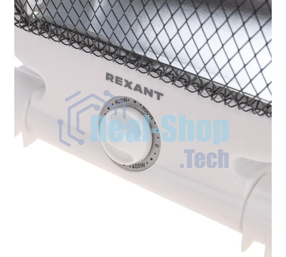 Обогреватель инфракрасный Rexant 60-0057, белый, кварцевый, 800 Вт, 14 м2, термостат, настольный, со складным основанием