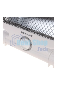 Обогреватель инфракрасный Rexant 60-0057, белый, кварцевый, 800 Вт, 14 м2, термостат, настольный, со складным основанием