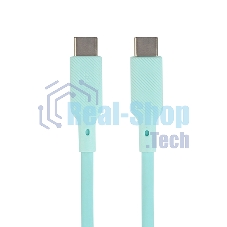 Кабель Type-C to Type-C, silica gel, 1м, 3A, 60W, PD (blue)