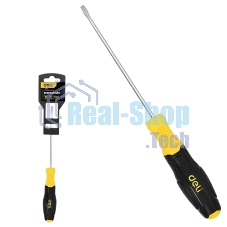 Отвертка шлицевая Deli DL6383001N 8х300мм сталь Cr-V, двухкомпонентная прорезиненная рукоять