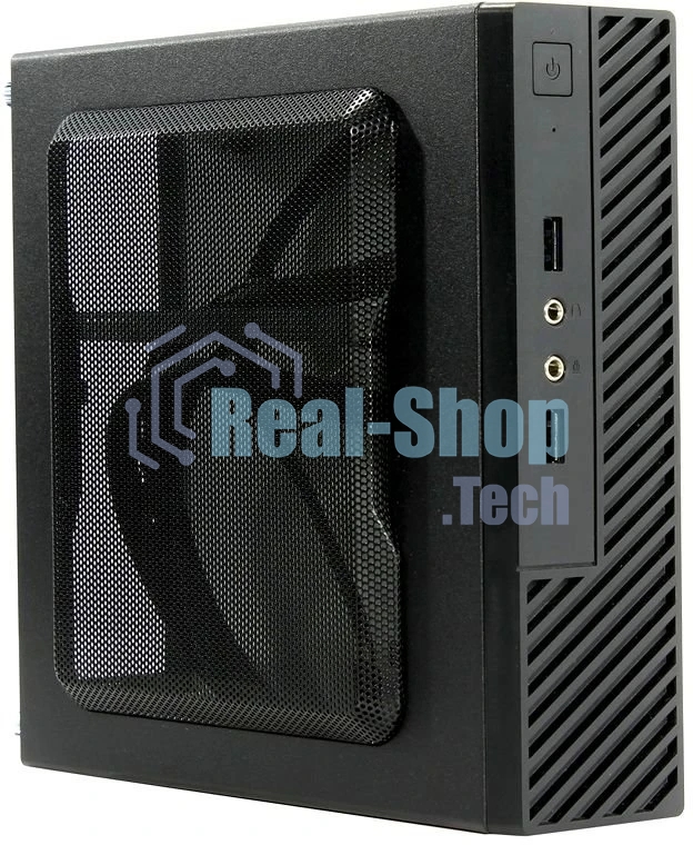 Компьютерный корпус Slim Case Powerman ME100S-BK front fan 4cm, 120W adapter, Mini ITX, VESA