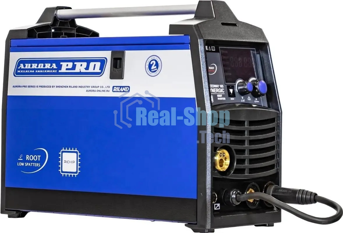 Сварочный полуавтомат Aurora SPEEDWAY 165 SYNERGIC инвертор TIG/МIG/МAG/MMA/FCAW, 6.2 кВт
