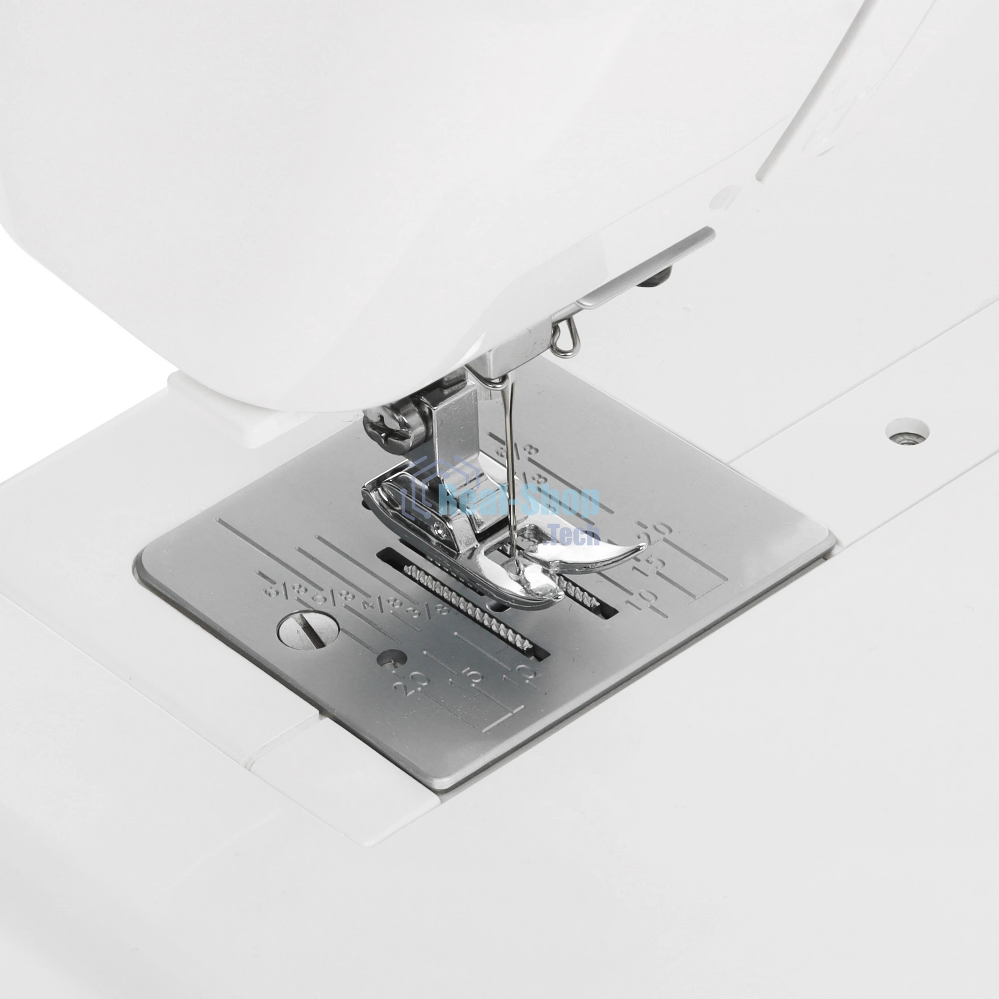 Швейная машина Janome 1543 белый/розовый, электромеханическая, вертикальный качающийся, 17 операций, петля полуавтомат
