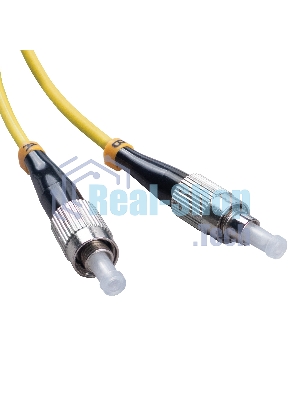 Патч-корд оптический Cabeus Tight Buffer, Duplex LC/FC, OS2 9/125, LSZH, 5м, Ø 3мм, чёрный хвостовик, жёлтый