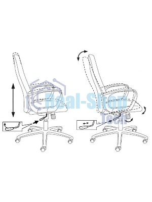 Кресло Бюрократ CH-808AXSN/Or-16 черный, экокожа