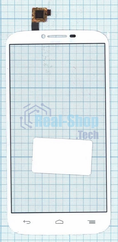 Сенсорное стекло (тачскрин) для Alcatel One Touch Pop C9 7047D, белое