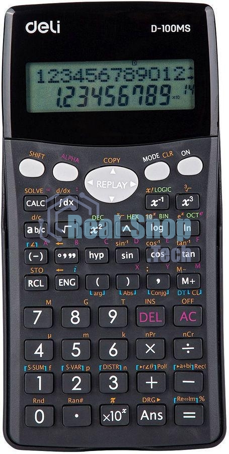 Калькулятор научный Deli ED-100MS черный 12-разр.