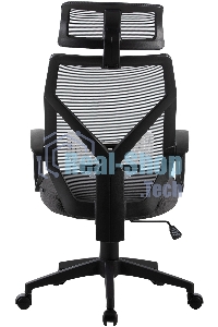 Кресло компьютерное Cactus CS-MC414-GY черный/серый, сетка/ткань, с подголов. крестов. пластик, пластик черный