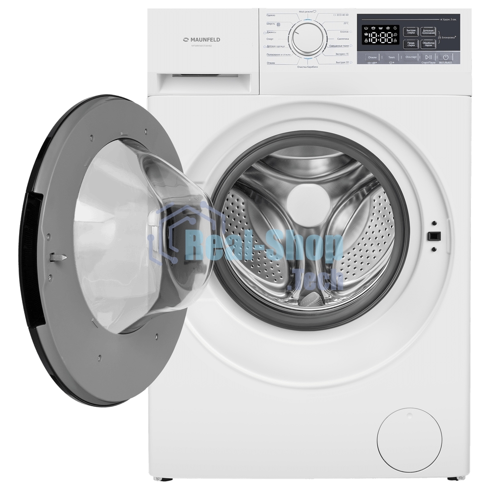 Стиральная машина Maunfeld MFWM148STWH02 белая, загрузка фронтальная 8кг, 1400 об/мин., класс: A+++