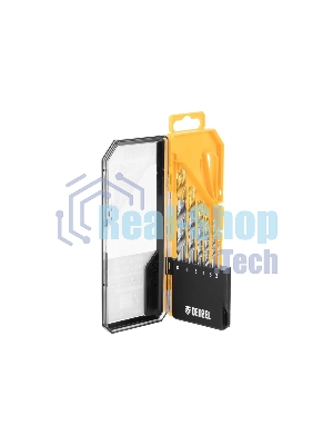 Набор сверл по металлу Denzel 2-8мм, Р6М5-TiN, Golden Tip, 6 шт 723000